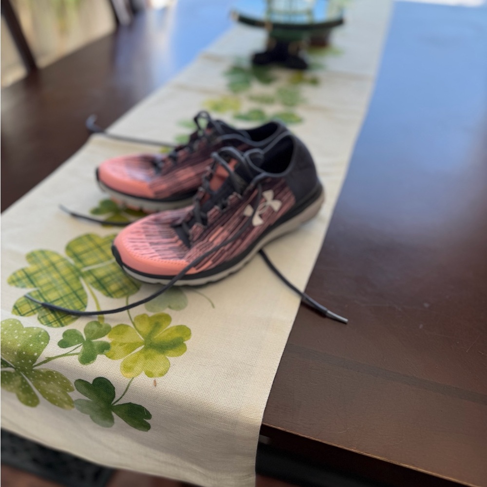 Under Armour Coral and Black Running Shoes